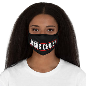 Powered by Jesus Christ Fitted Polyester Face Mask