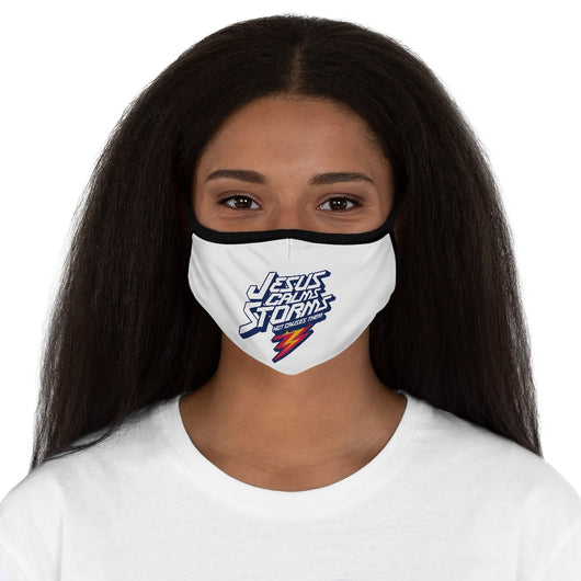 Jesus Calms the Storm Fitted Polyester Face Mask