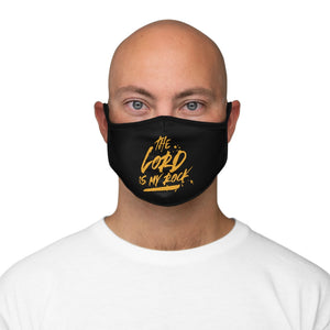 The Lord is my Rock Fitted Polyester Face Mask