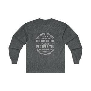 For I Know the Plans Men's Ultra Cotton Long Sleeve Tee