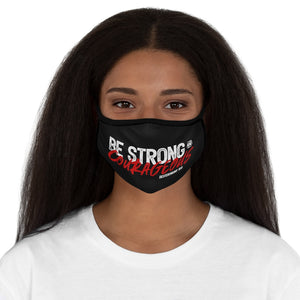 Be Strong and Courageous Fitted Polyester Face Mask