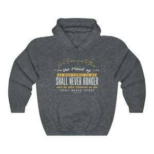 You will Never Hunger Women's  Heavy Blend™ Hooded Sweatshirt