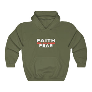 Faith over Fear Men's Heavy Blend™ Hooded Sweatshirt