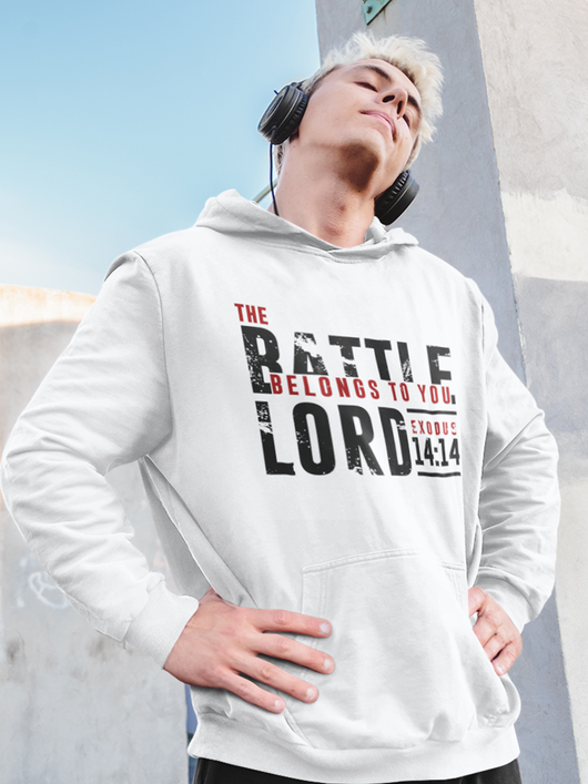 The Battle is the Lord Men's Heavy Blend™ Hooded Sweatshirt